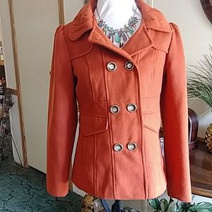 Beautiful double brested rust colored jacket